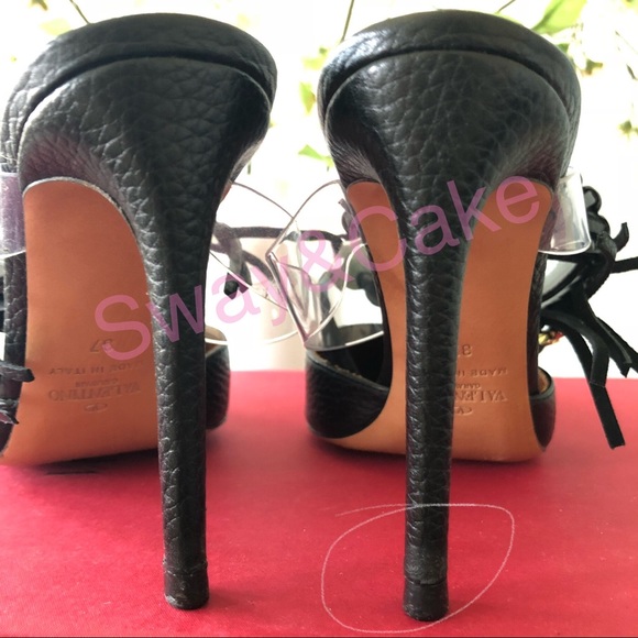 Valentino Gavrani Illusion Fringe Ankle-Wrap Pump - Picture 3 of 8